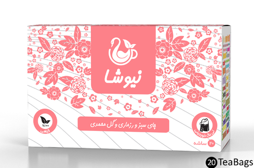 چای سبز و رزماری و گل محمدی