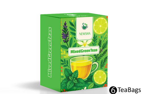 بسته دمنوش رنگین کمان سبز ۶ عددی نیوشا