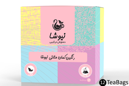 بسته رنگین کمان دمنوش ۱۲ عددی نیوشا